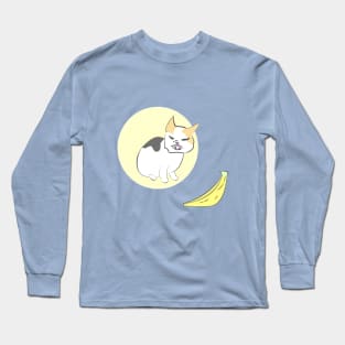 Smudge cat vs banana kitten meme Long Sleeve T-Shirt